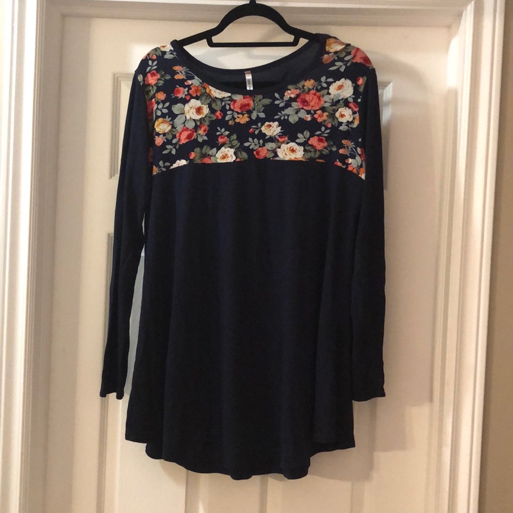Floral Navy Long sleeve